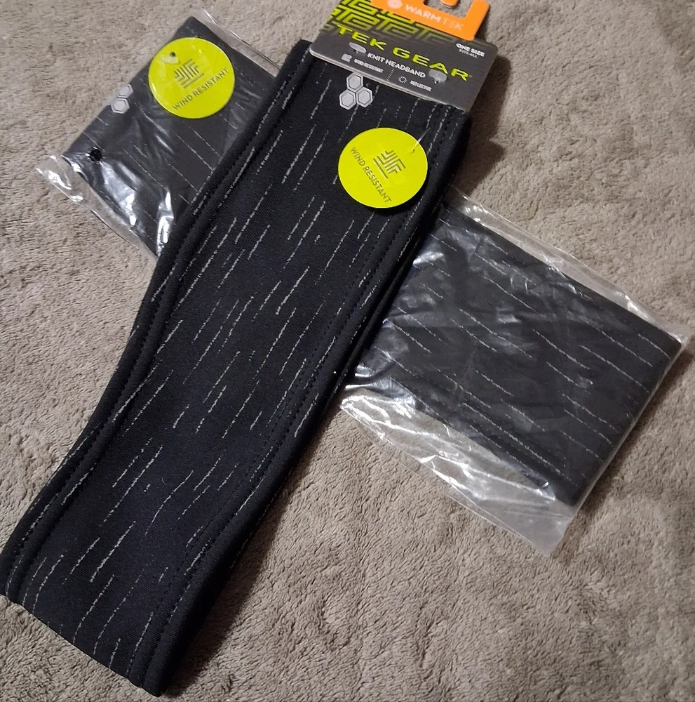Tek Gear Fleece Lined Headband Warm Ear Warmer Wind Resistant NWT $16